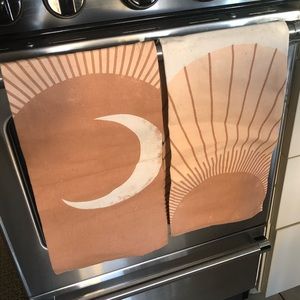 Sun and Moon - Terracotta Kitchen Towel Set